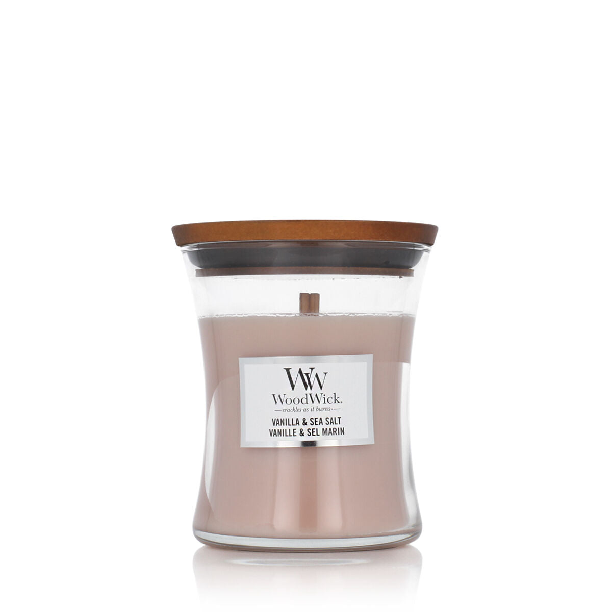 Candela Profumata Woodwick Medium Hourglass Candles 275 g Vanilla & Sea Salt