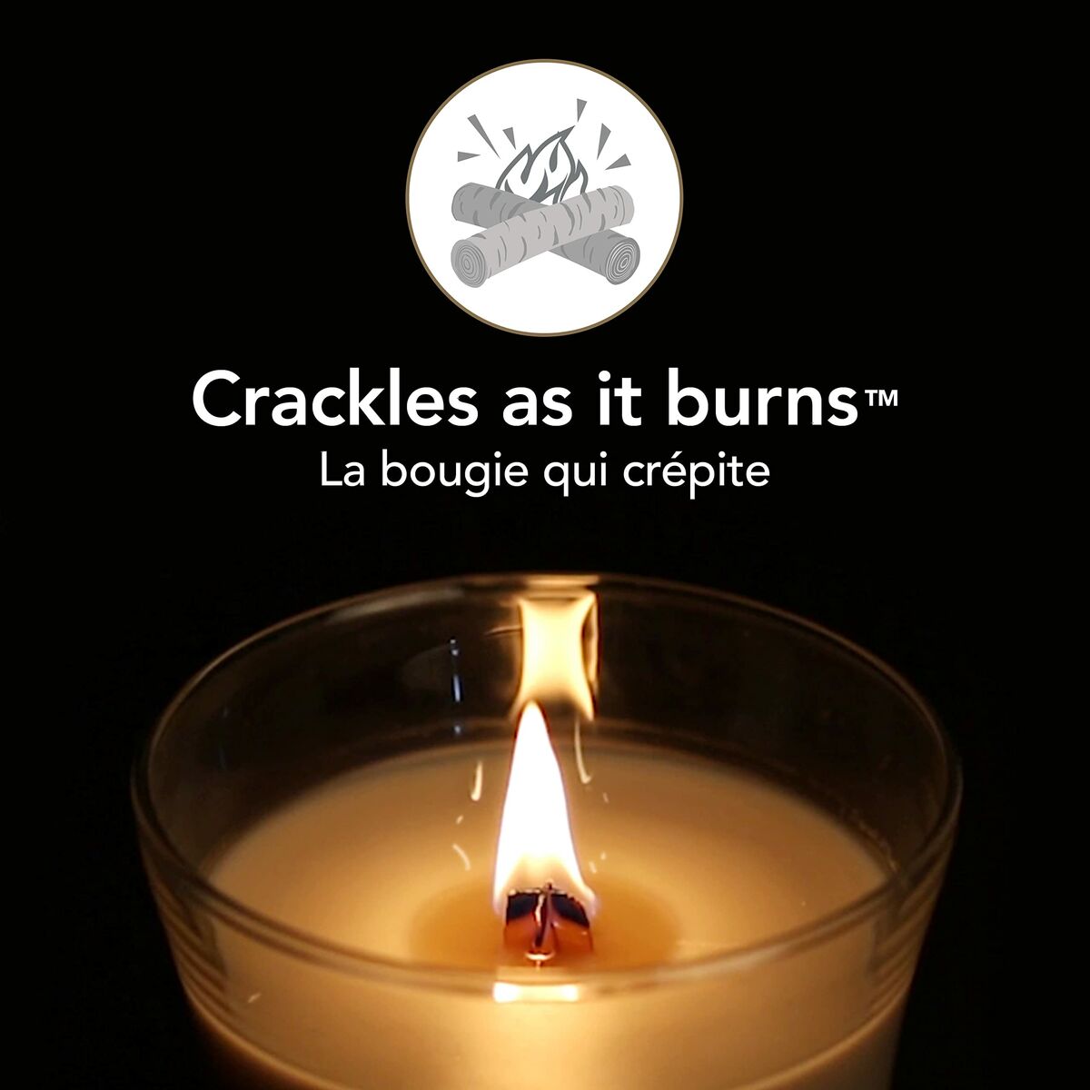 WoodWick Crackles as it burns