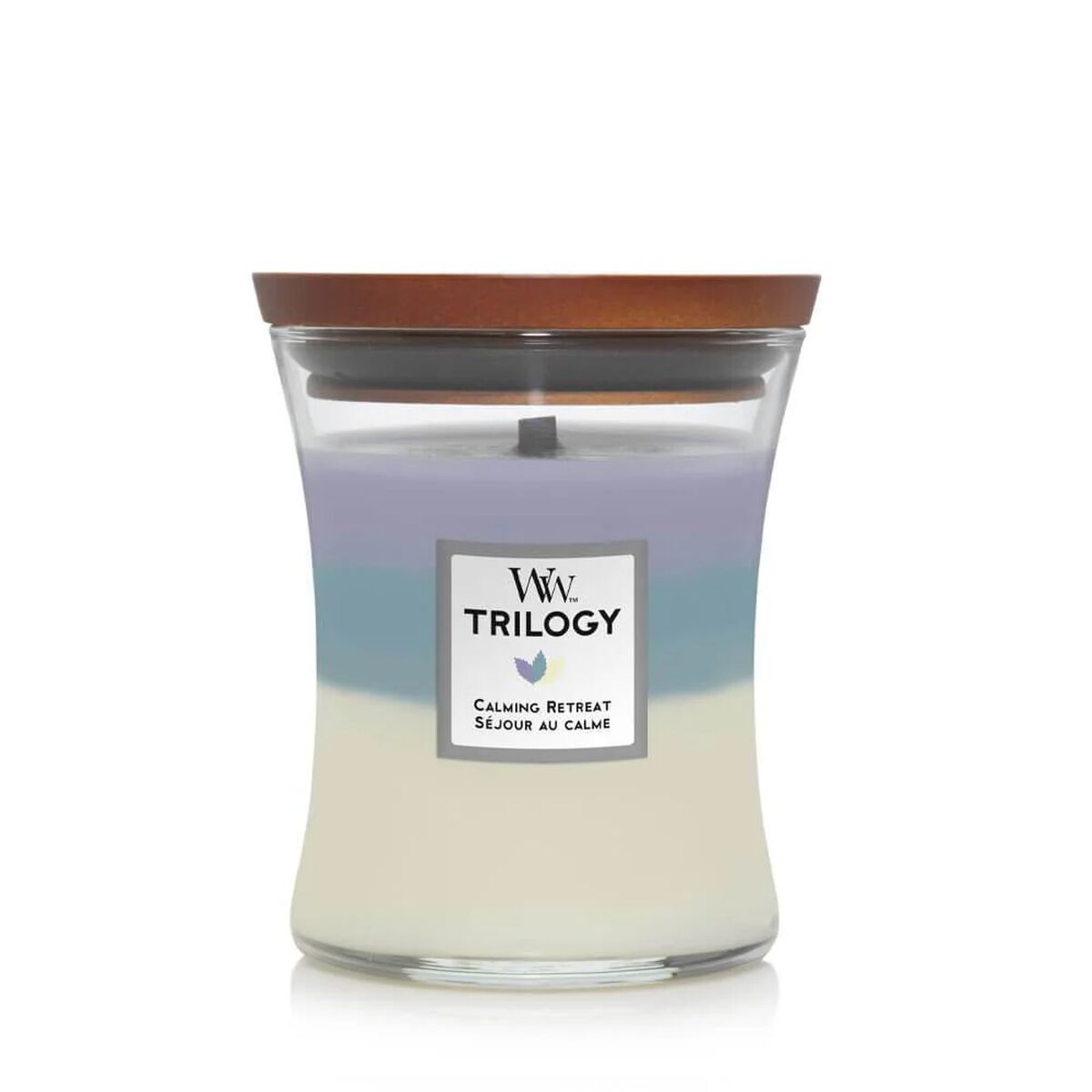 Candela Profumata WoodWick Trilogy Medium - Calming Retreat 275 g