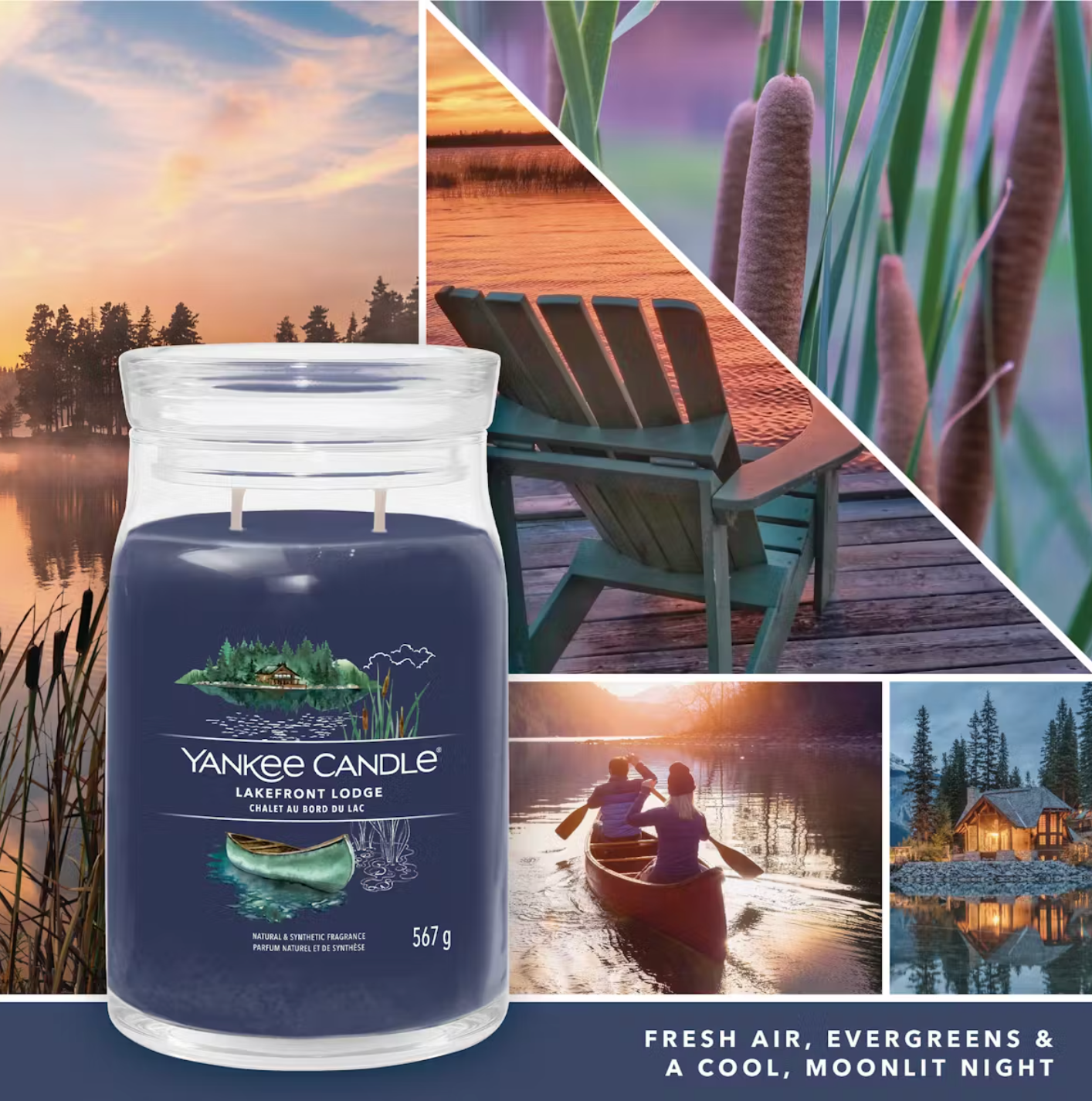 Candela Profumata Yankee Candle Signature Large Jar 567 g Lakefront Lodge 