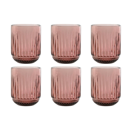 Set di Bicchieri Home ESPRIT Rosa Cristallo (6 Unità)