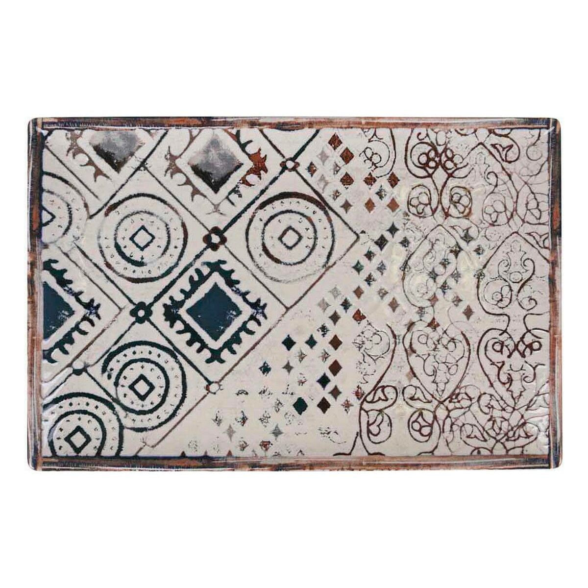Teglia da Cucina La Mediterránea Grecia Porcellana Rettangolare 30 x 20 x 2,5 cm (6 Unità) 